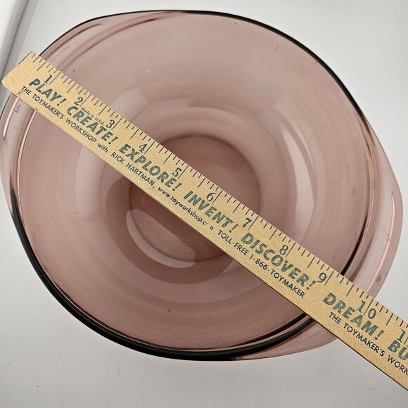 Pyrex Visions Cranberry Casserole Dish & Lid #024C Corning 2qt - Picture 7 of 16